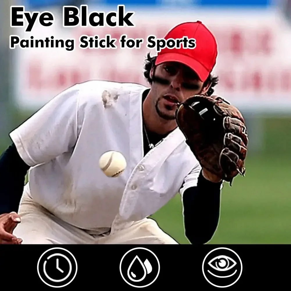 15g นักกีฬา Black Eyeblack Stick ครีมกีฬาสีคอ Face Lip Easy สีกันน้ําคอสเพลย์ปลอดภัยฮาโลวีน Maquiagem