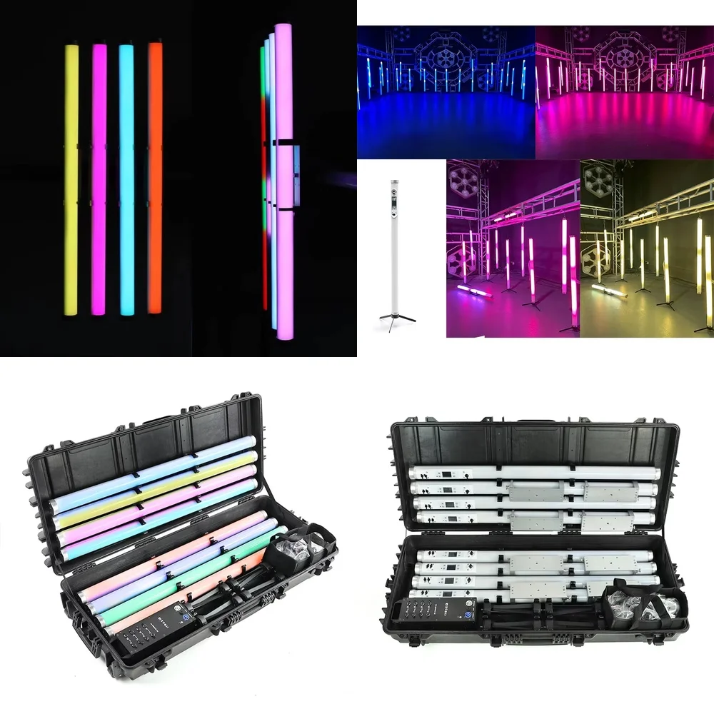 

Wireless DMX RGBW LED Tube Light 128x025W Battery Powered IP65 Waterproof for DJ Film Outdoor Party Studio Stage Event