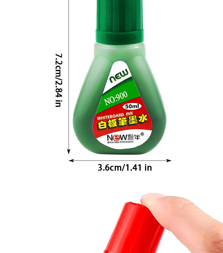 50 ml Whiteboard-Marker-Tinte, 4 Farben: Rot, Blau, Schwarz, Grün, Whiteboard-Marker-Nachfülltinte, für löschbare Whiteboard-Marker-Stifte – Detail 10