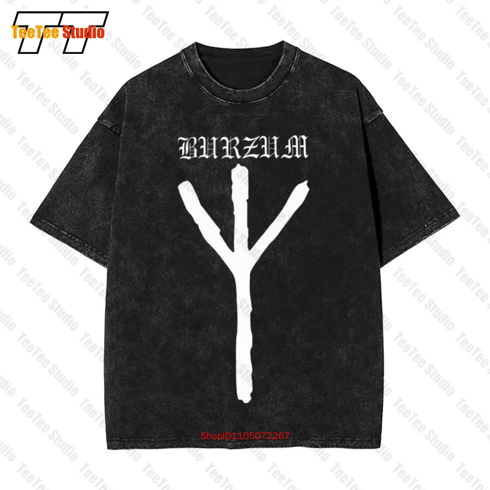 

Винтажная футболка большого размера Burzum 'Aske' 5F1N