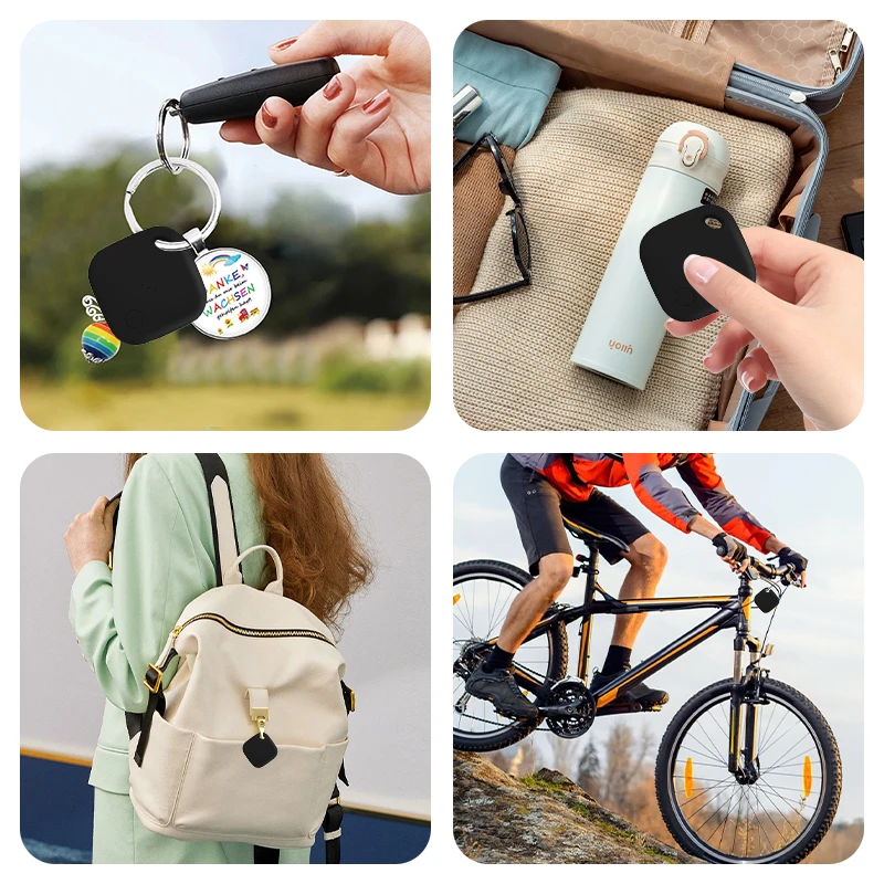 3-Year Life IP67 Bluetooth Tracker for Air Tag Replacement via Apple Find My to Locate Backpack Bottle Bike Outside Finder