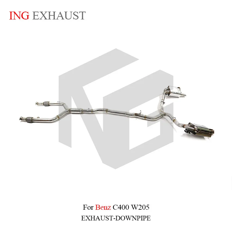 ING Car Accessories Performance SS304 Catback Mercedes Benz E43 C43 W205 C400 AMG 3.0t Valve Motor Engine tools Exhaust Parts