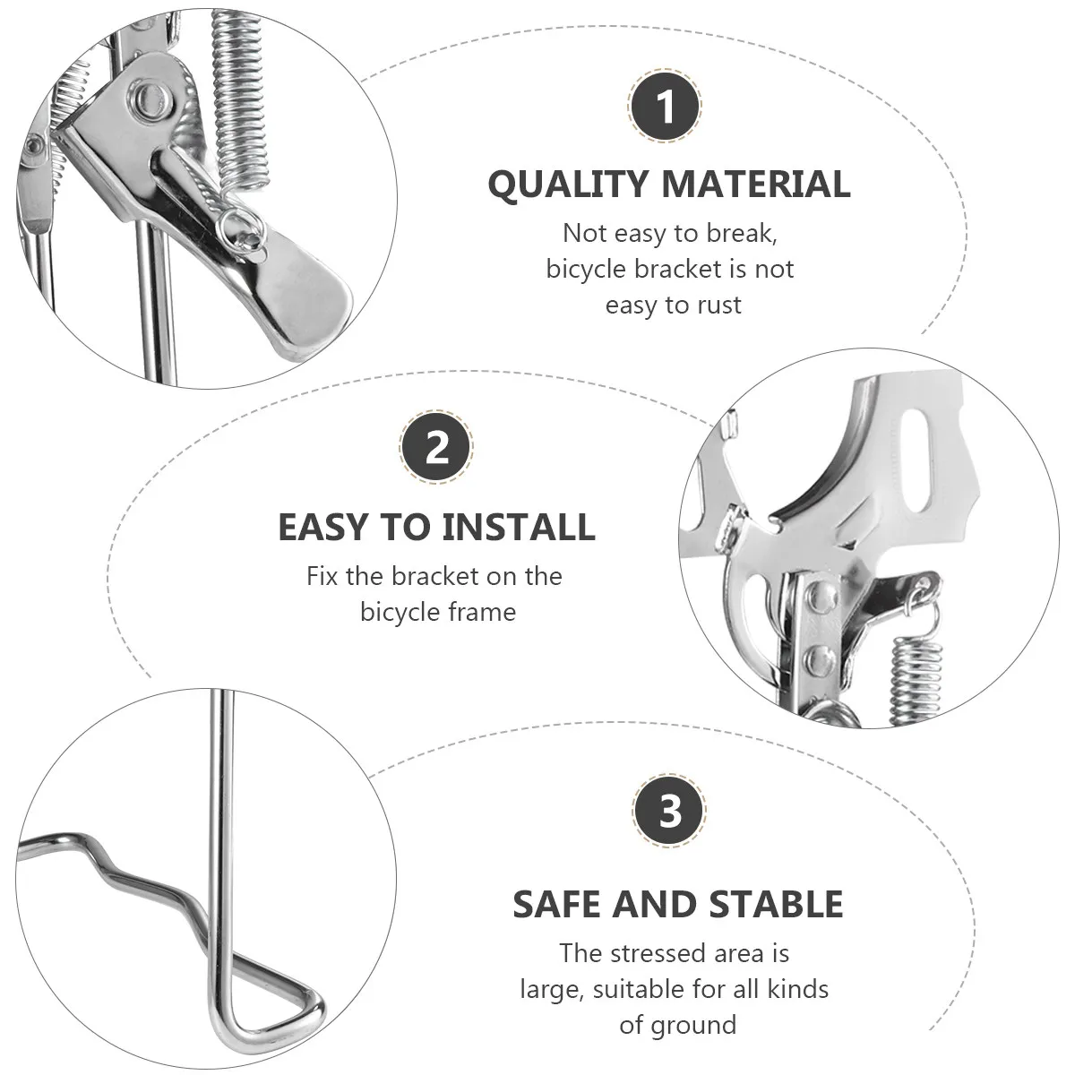 

20 Inch Kickstand Double Rear Stands Durable Iron Parking Rack For Mountain Road Parking Stand Bikes Repair Storage