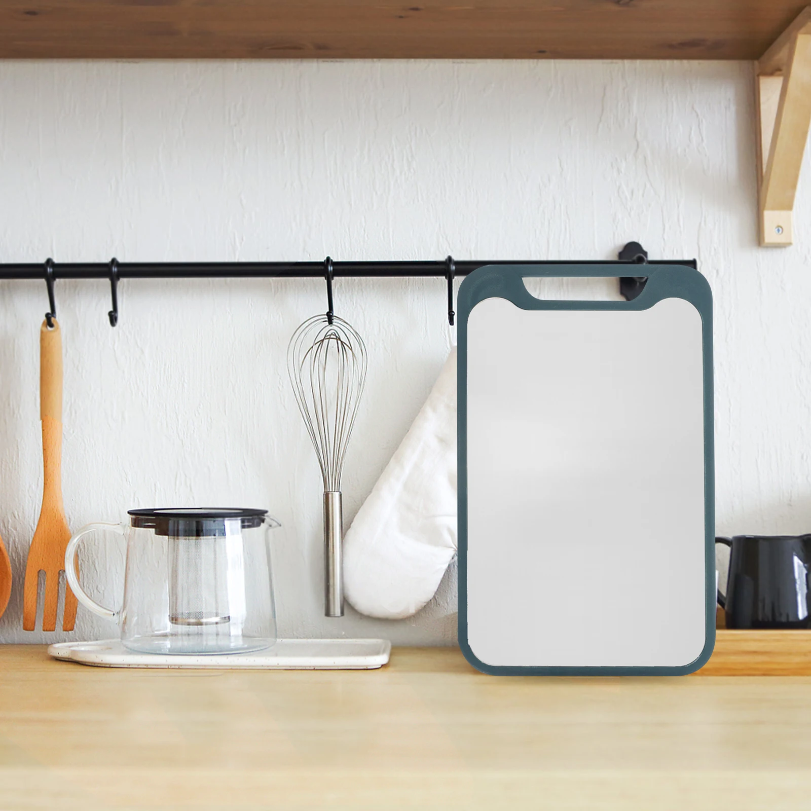 

Stainless Steel Cutting Board Metal Chopping for Meat and Veggies Noodle Block Double Sided Kitchen Decor Counter