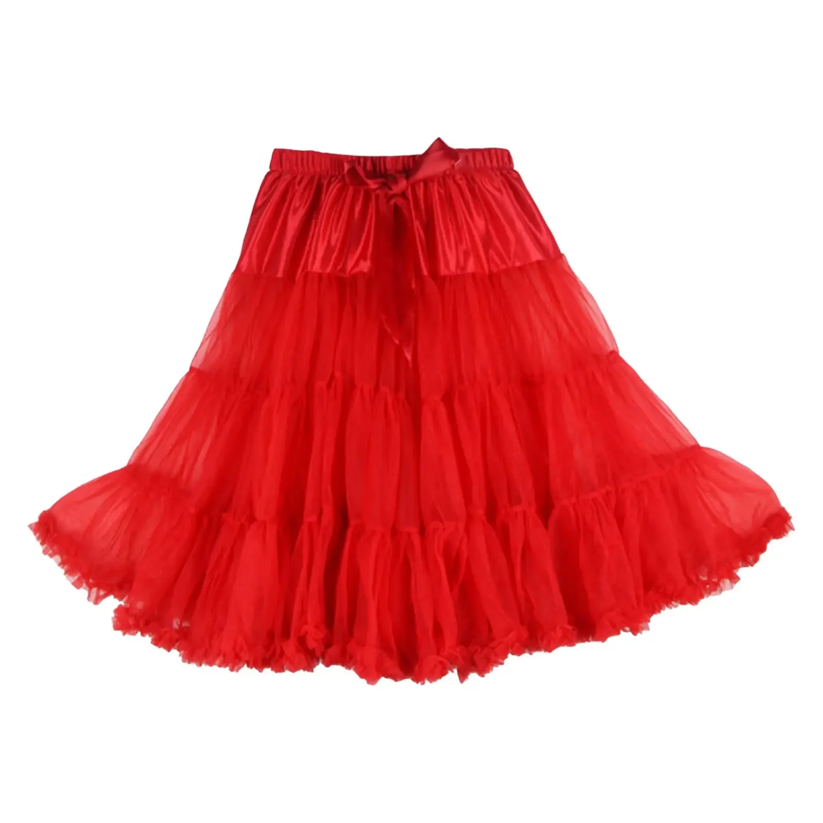 Women's Sheer Tutu Skirt Tulle Mesh Layered Mini Skirt Vintage Elastic Waistband Pleated Skirt Homecoming Prom Dress 2023