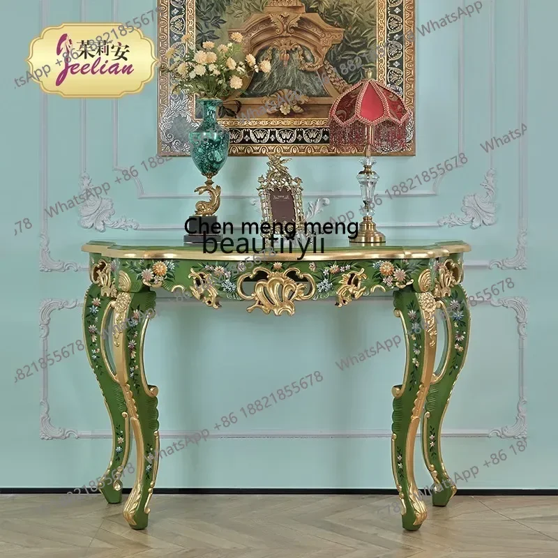 

cc182Французский придворный входной стол из массива дерева, тяжелая промышленность, окрашенные цветы, 1,3 метра, декоративная входная платформа для прихожей R