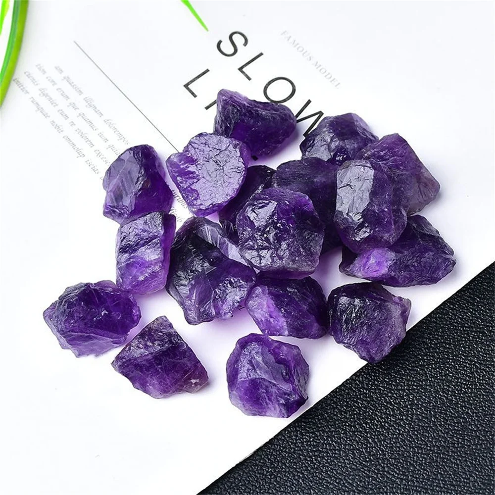 Natural Stones Amethyst Raw Purple Rough Quartz Crystal Reiki Healing Energy Gemstone Mineral Specimen Home Decoration