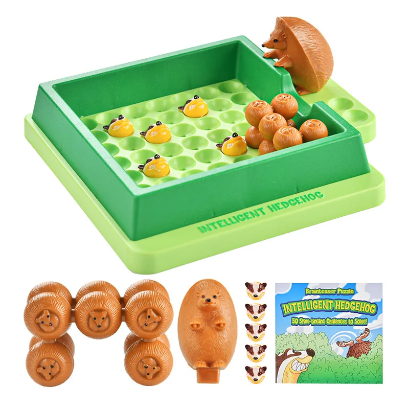 Hedgehog Board Games With Solution Skill-Building Puzzle Logic Game Toy Children Labyrinth Maze Game Toy Table Game Toy for Kids