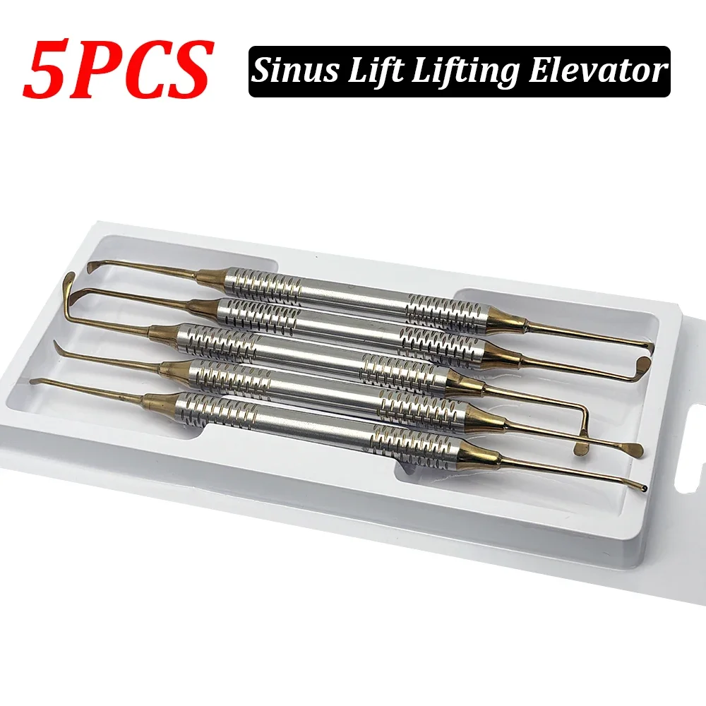 

5PCS Dental Implant Sinus Lift Lifting Elevator Instrument Stainless Steel Double Ends Set Dentist Oral Repair Fill Material