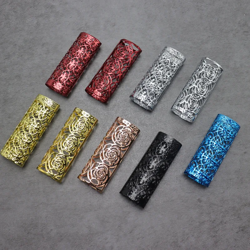 New 1Pc Metal Hollow Pattern Lighter Cover for BIC J6 Lighter Cover Case Shell