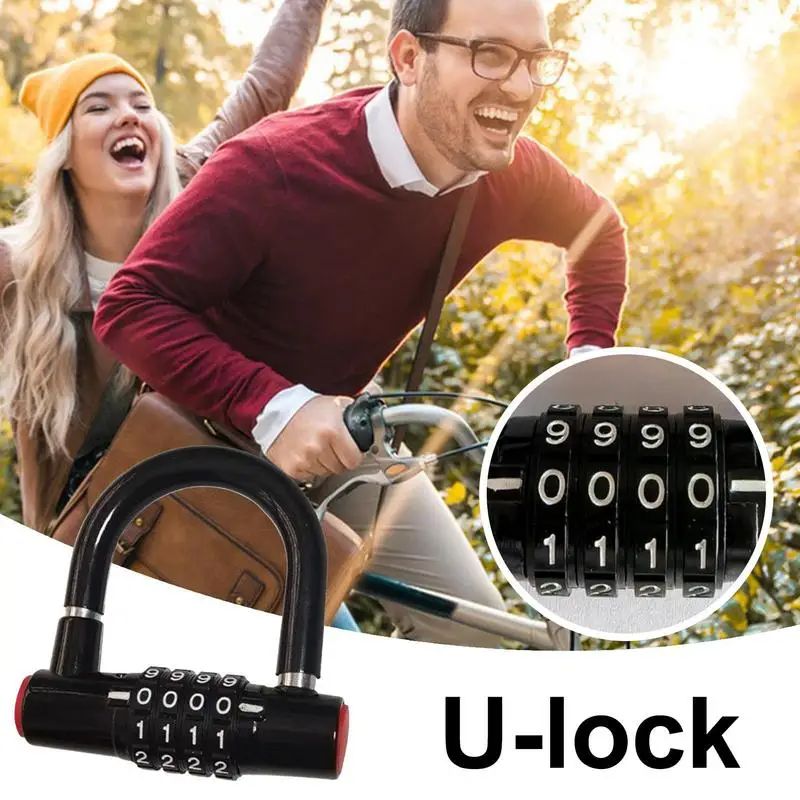

Password Lock Lock With Combination Waterproof Padlock Anti-Theft Bike Wheel Locker For Scooters Motorcycle Garage Travel