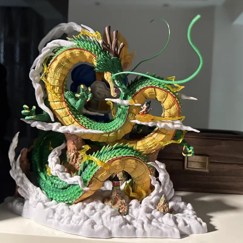 22cm Yoyo Dragon Ball Shenlong e Little Goku Wishing Dragon Model Statue Figure Animation periferiche ornamenti stampo regalo giocattolo