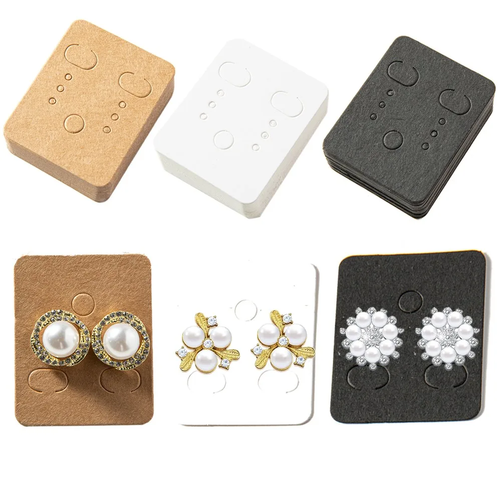 

50/100pcs 3.8x4.8cm Paper Display Earring Card For DIY Storage Ear Stud Cardboard Jewelry Packaging Small Businesses Accessories