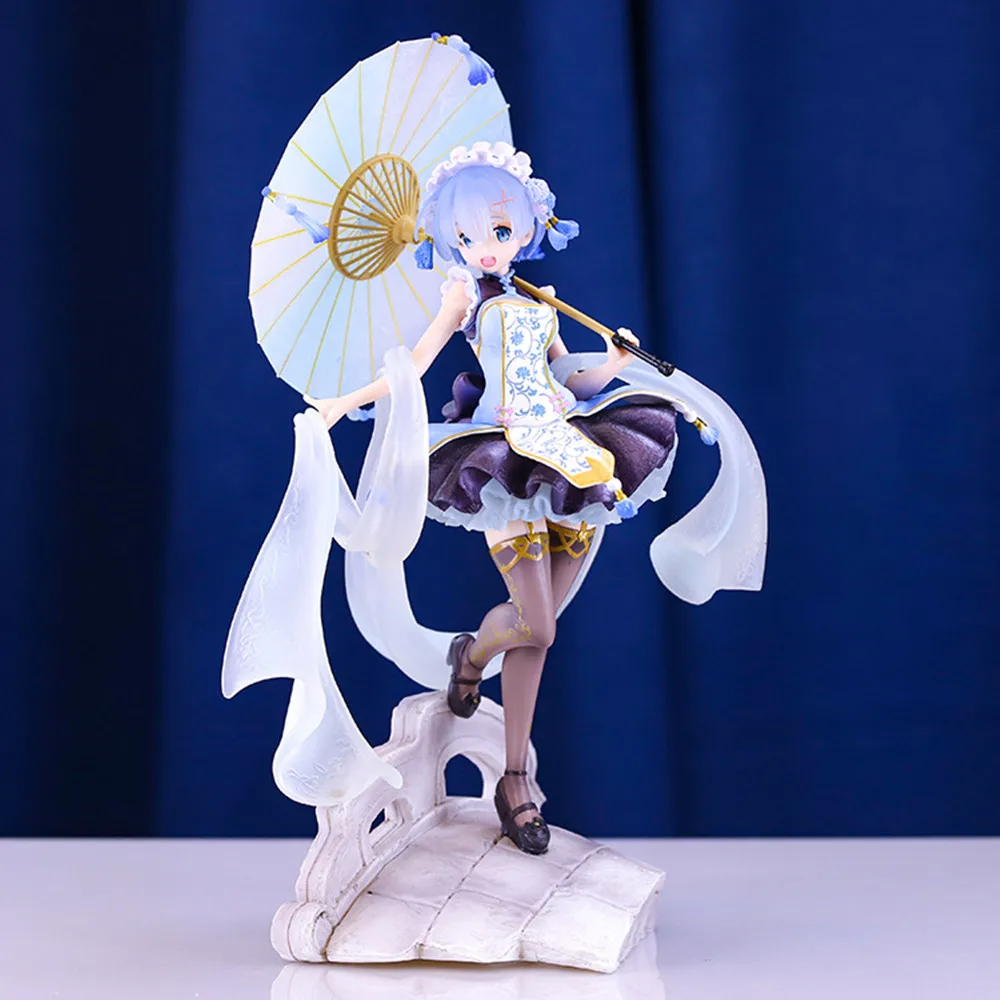 Rem Qi Lolita Qilolita Figurka kota - PVC Akcja Anime Model Zabawka dla kolekcjonerów Prezent Życie inny świat od zera