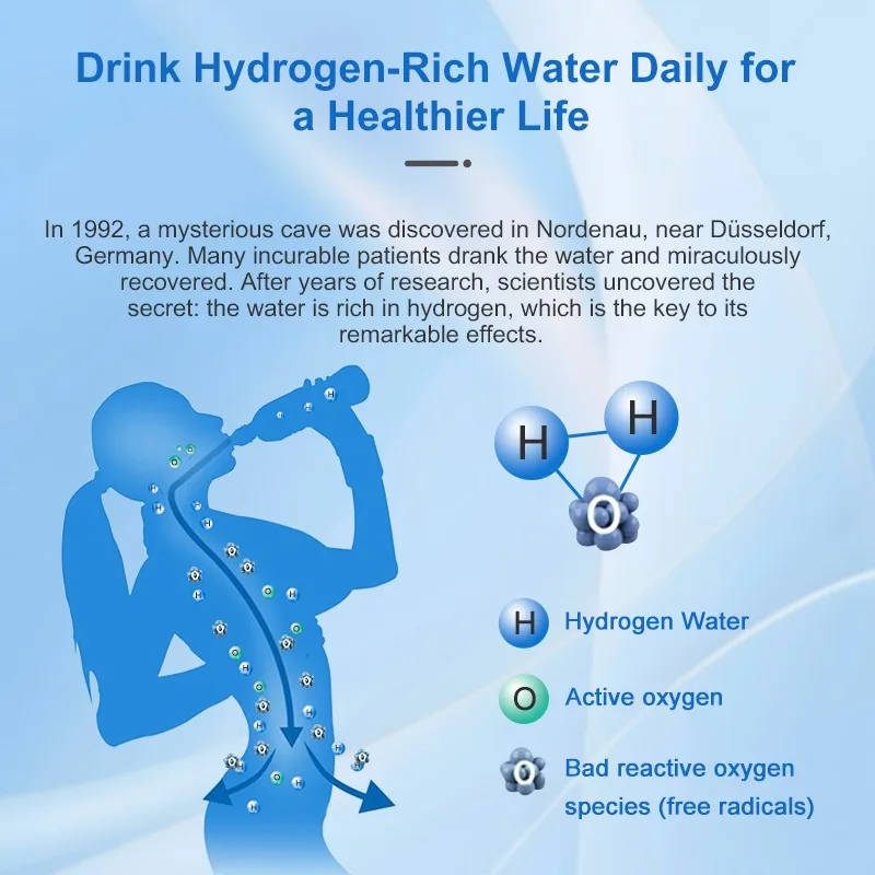 

Oxyair Factory Price High Purity 99.99% H2 Rich Water Machine 4000ppb E Water Generator Household Water Machine