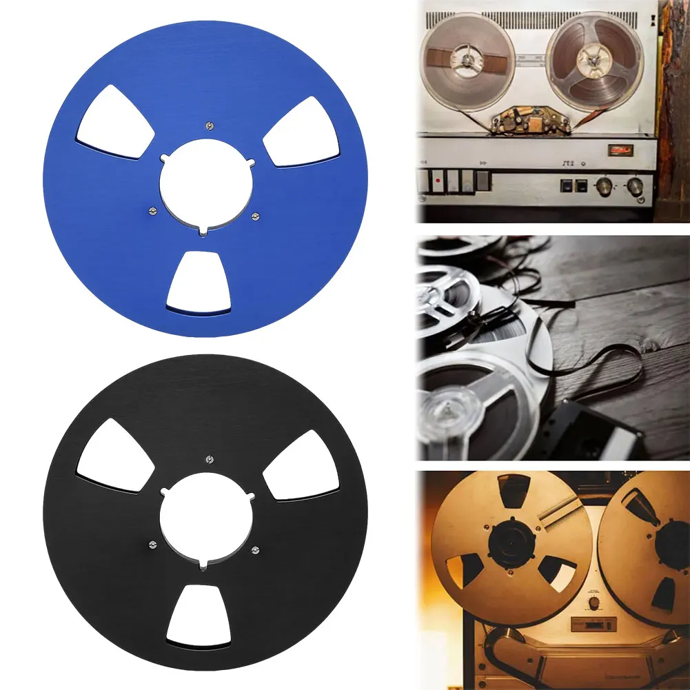 

1/4 10.5 Inch Empty Tape Reel Aluminum Alloy Recording Takeup Reel 3 Holes Replacement Opening Machine Part