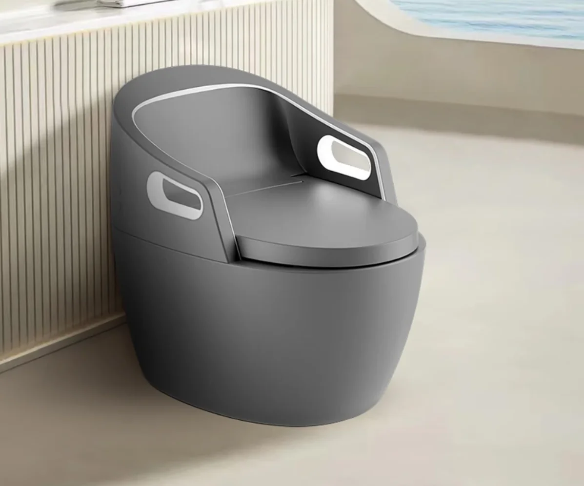 

Fully Automatic Smart Floor-Mounted Toilet Instant Hot Water Remote Control Seat Heating Round Bowl With Rrmrest