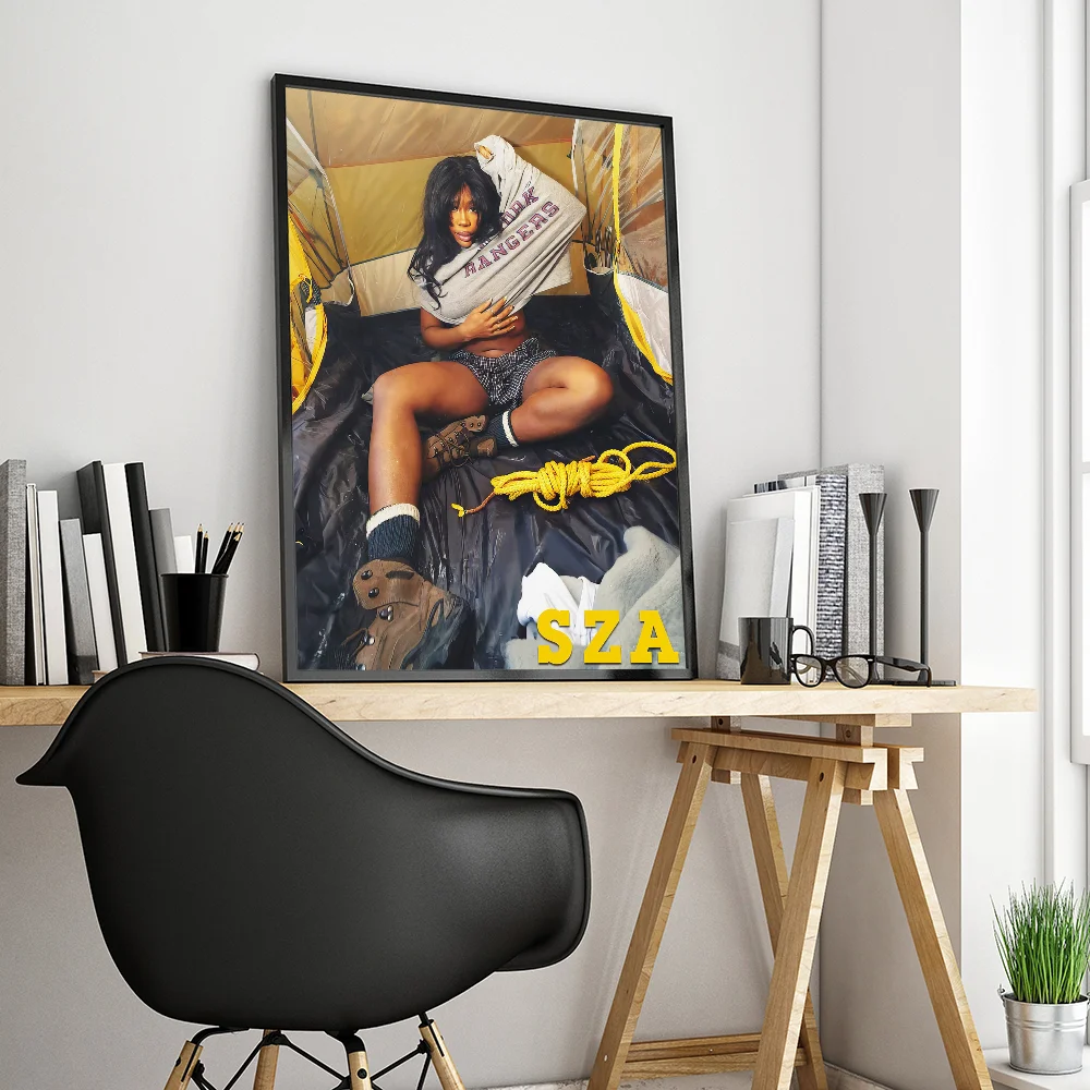 Amerikanischer Sänger Star Sza Film klebrige Poster Vintage Zimmer Home Bar Cafe Dekor Raum Wand dekoration