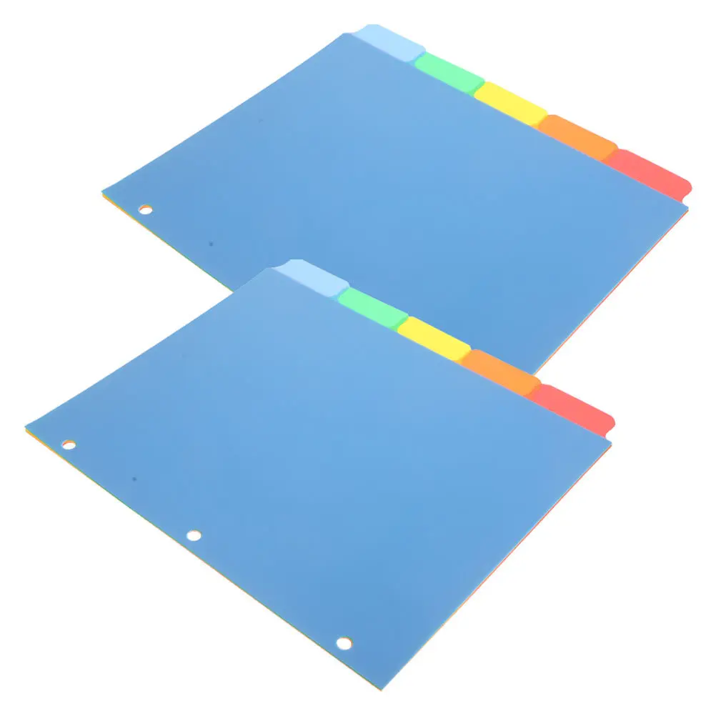 

10Pcs A4 Colored Plastic Binder Dividers with Writable Tabs Index Dividers for Notebook Planner Notepad Loose-Leaf Organization