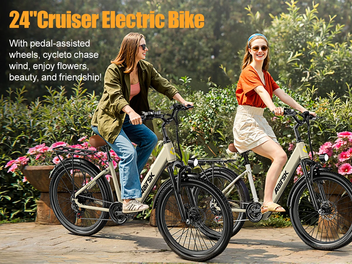 NFC Smart Unlock Erwachsenen-City-E-Bike 250W Bürstenloser Motor 36V13AH Batterie Vorderradaufhängung 24-Zoll-Reifen Max. 25km/h Urbanes Alltags-Elektrofahrrad – Detail 1