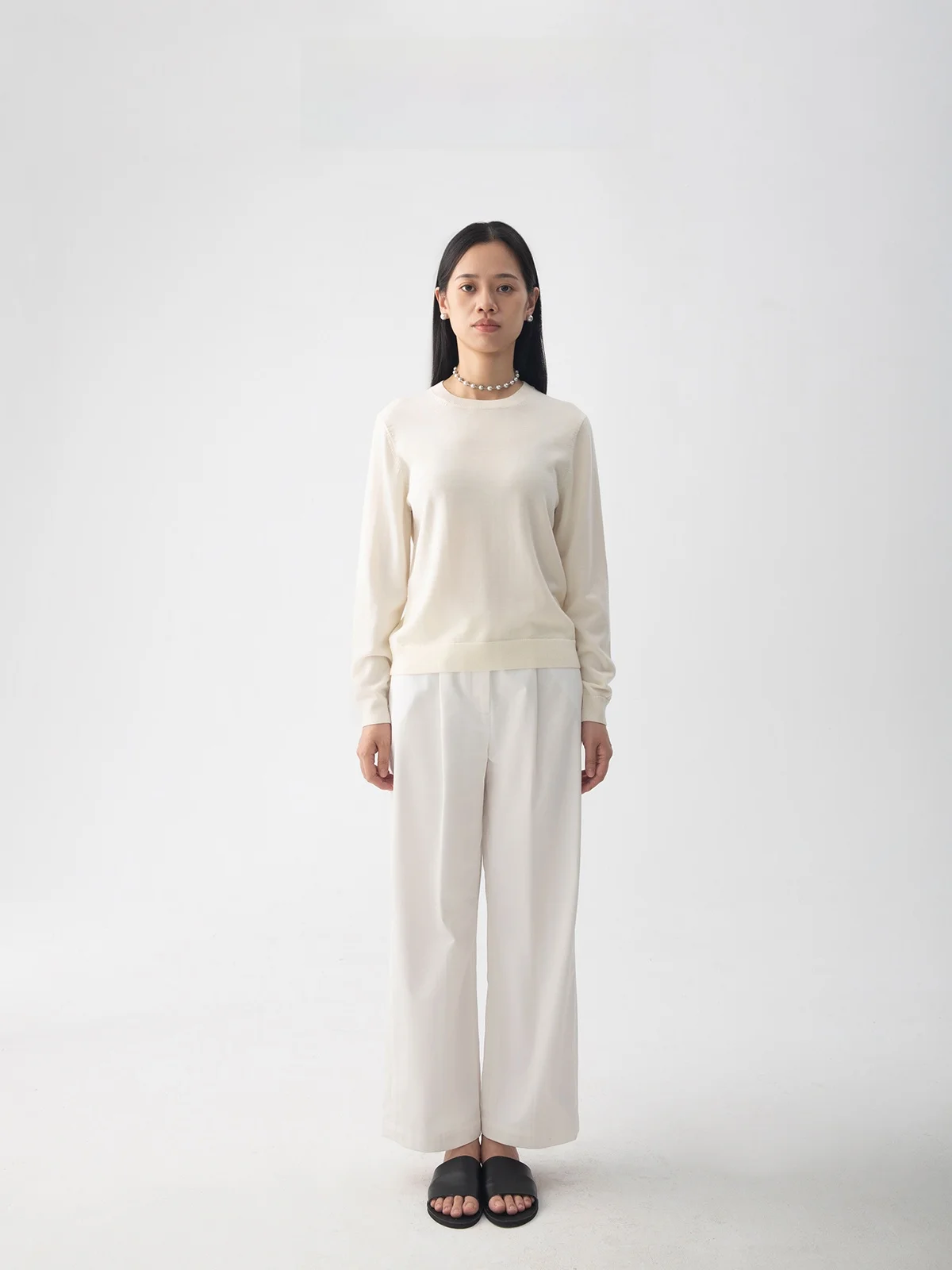 

Брюки Lin Zhi 2023, осенняя новинка, универсальные, прямые, повседневные, длинные, из хлопка, для офиса, со средней талией