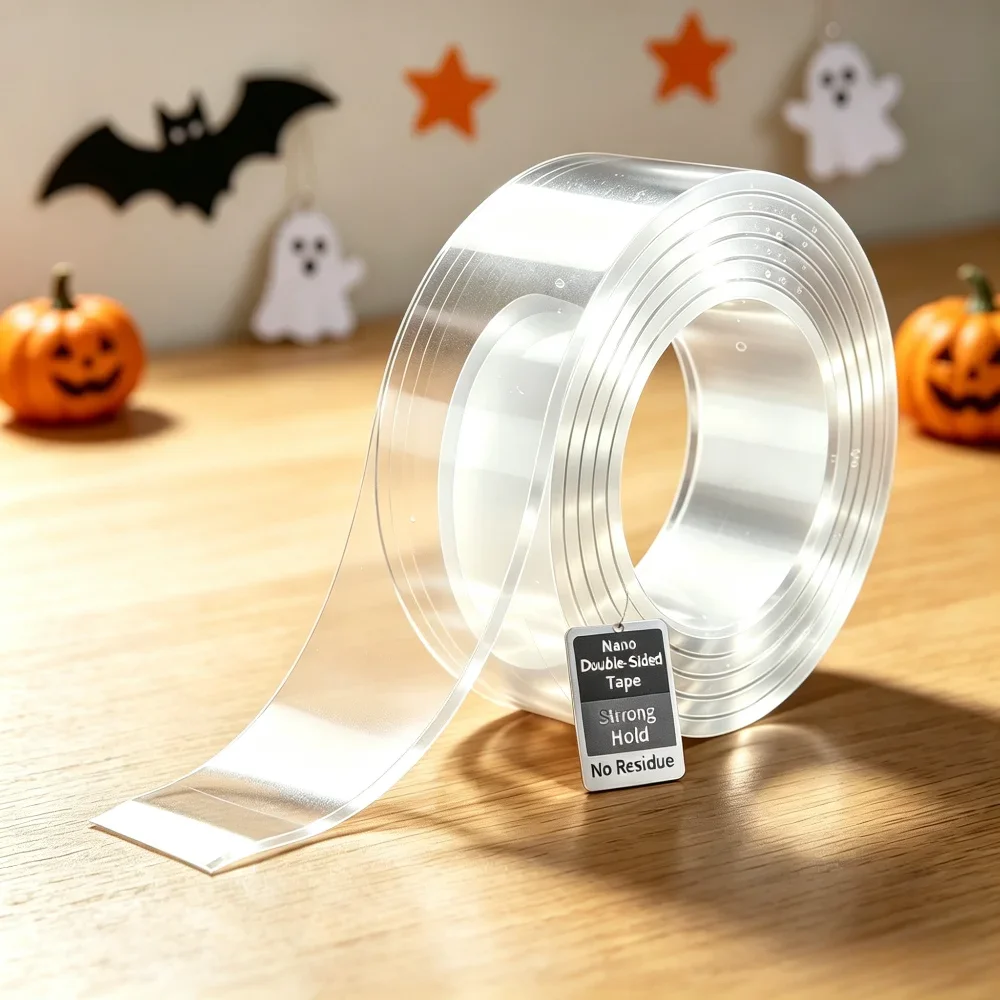 Home & Holiday Decor Double Sided Nano Tape, Heavy Duty Waterproof Dustproof Adhesive Tape, No Damage to Walls