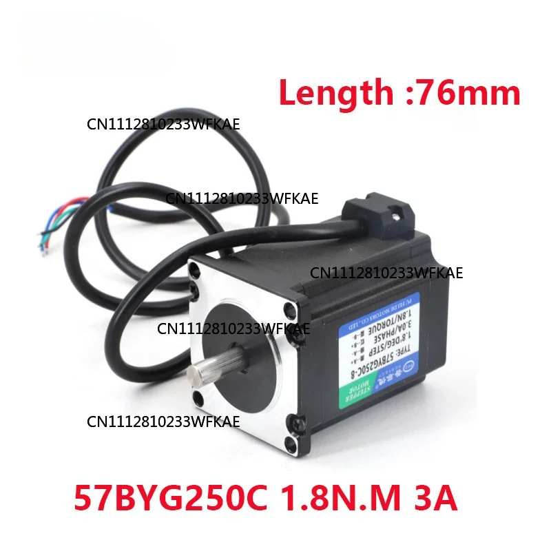 Nema 23 Stepper Motor 57x57x76mm Body 1.8 Stepper Angle 3.0A,Torque 1.8N 2 Phase 4-Lead with 80cm Cable for 3D Printer, CNC