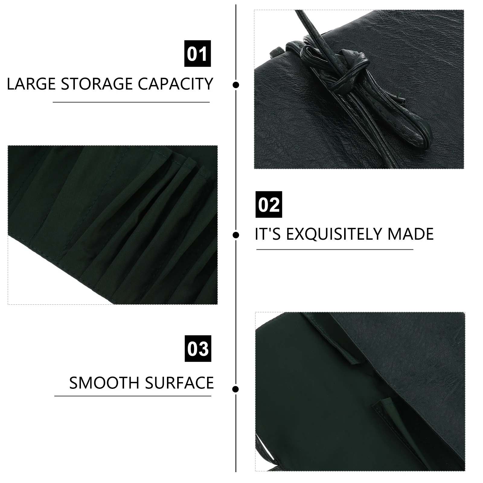 

Makeup Brush Bag Premium Roll-Up Brush Pouch Large Capacity Storage Organizer Case Pencil Bags Organizer