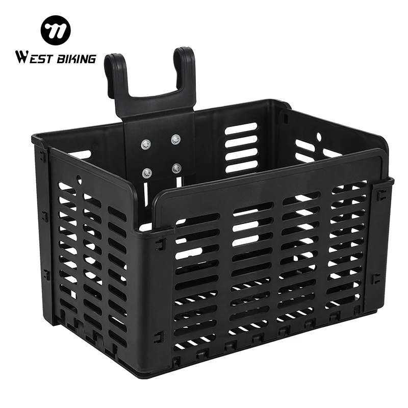 

WEST BIKING Foldable Bicycle Basket Portable MTB Road Bike Handlebar Front Storage Rack Multifunctional Cycling Accessories