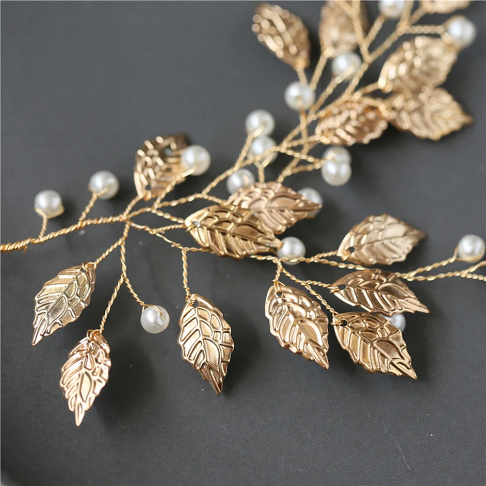 

Pearls Decorated Bridal Headb Elegant Hair Accessories Wedding Headdress Party Prom celebrations birthdays