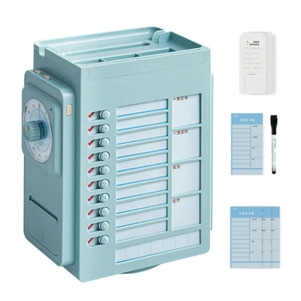 Mastering Time Management Good Habit Punch Card Rotating Pencil Holder Convenient Daily Task Planning Board Task Management