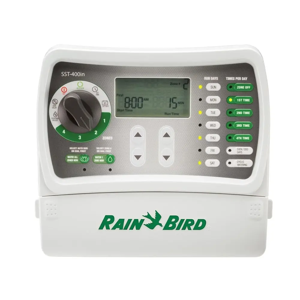 

4-Zone Indoor Sprinkler Timer Controller, Upgraded Model for Easy Setup