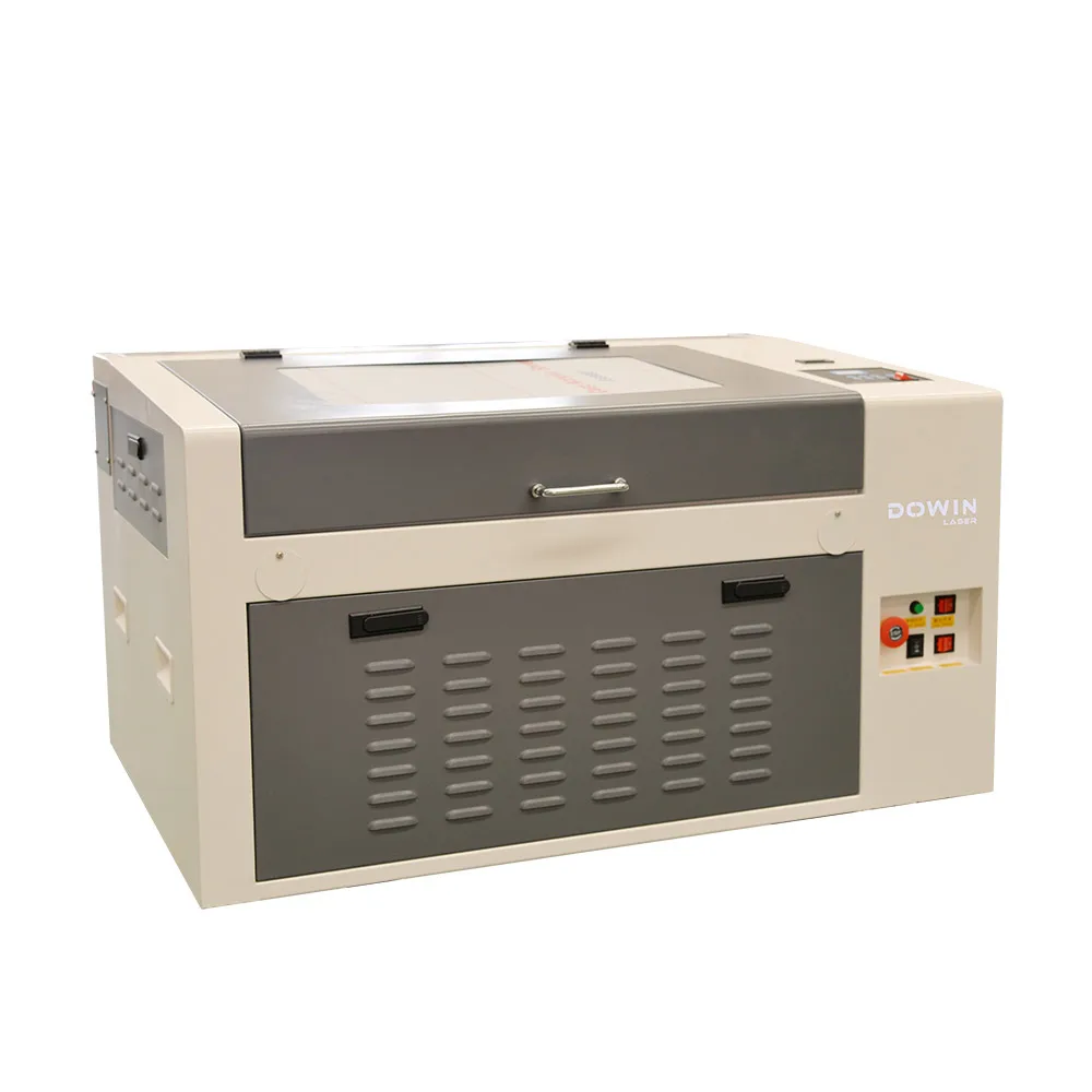 

Economical Mini Small Desktop Co2 60w 80w Rubber Stamp Plastic Dog Tag Laser Engraving Machine