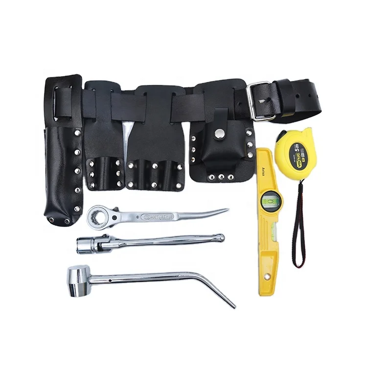 Scaffolding Black Color  Leather Tool Belt Set Kit  In Good Quality