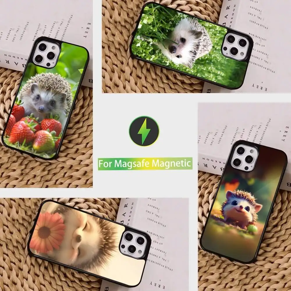 

Hedgehog Cute Animal Phone Case For iPhone 16,15,14,17,13,12,11,Pro,Max,Plus,Mini, Magsafe,Magnetic Wireless Charging Case