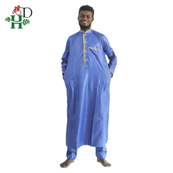 H & D-Vêtements africains pour hommes, chemise Dashiki pour hommes, tenue Bazin Riche, olympiques pantalons en Y, vêtements vides pour zones me, 2022