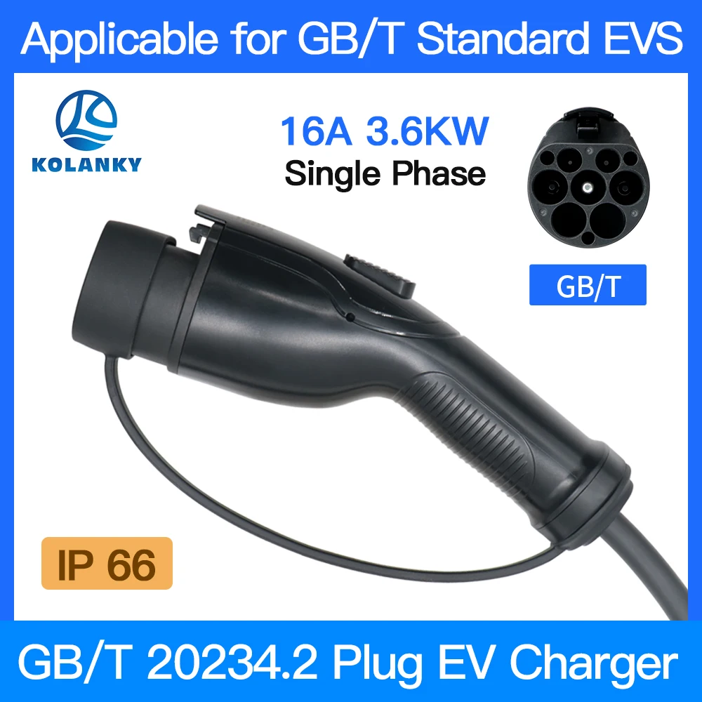 Koalnky EV Charger Plug  GB/T EVSE GBT Convertor 16A 32A 1P 3P 3.6/11/7.2/22KW For Electric PHEV Car Vehicle Charging Station