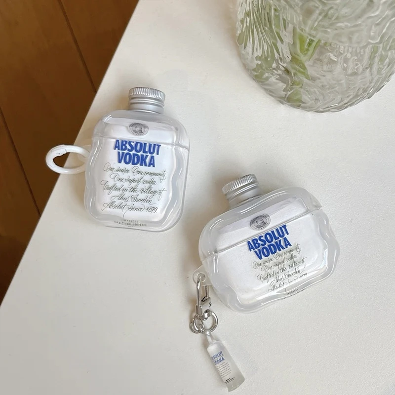 3D-Flaschenverschluss aus Silikon, Anti-Drop, kabellose Bluetooth-Kopfhörerhülle, geeignet für Airpods 1/2/3/4/Pro, modisches Kopfhörerzubehör