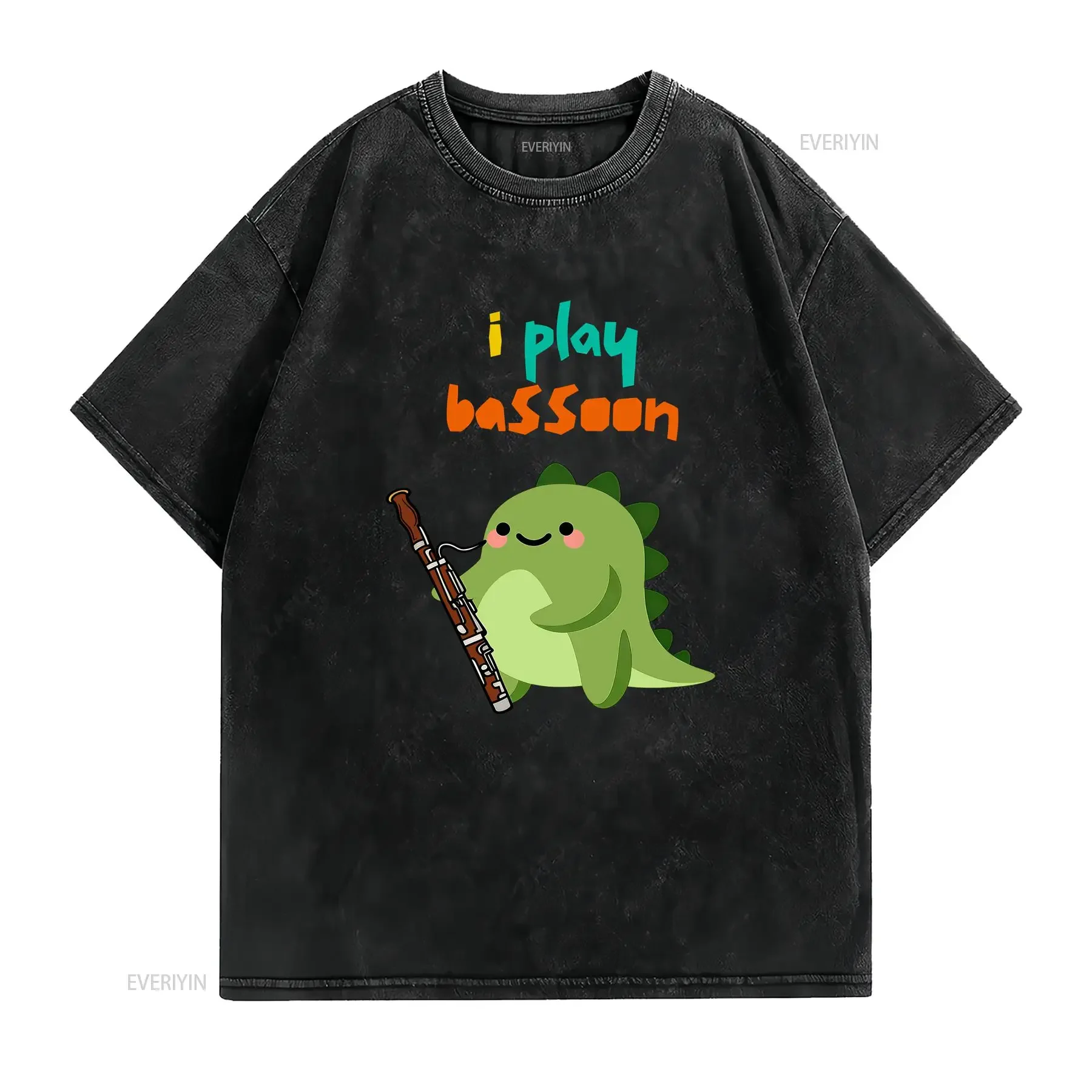 Funny Bassoon T shirt for Player s Ideas Humor Double Reed vintage Washed graphic Top For Everyday Wear Unisex Breathable