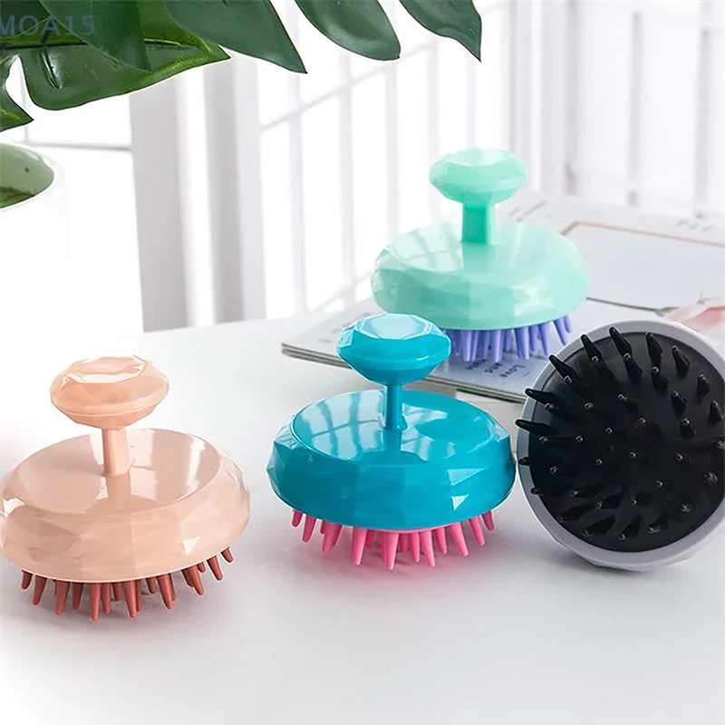 Scalp Cleansing Brush Massager Scalp Scrubber Silicone Shampoo Brush Handheld Head Massage Comb Shampooing Combs For Hair Growth