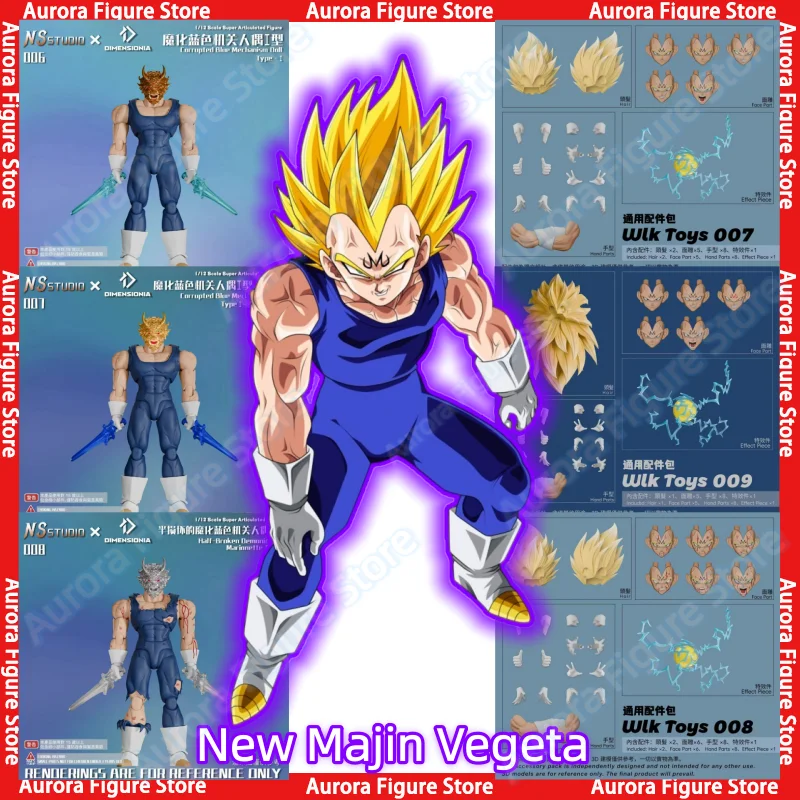 【Vorverkauf】NS Studio & Dimensionia Majin Vegeta Dragon Ball SHF Super Saiyan SSJ3 Majin Vegeta Anime Actionfigur Modell Spielzeug PVC