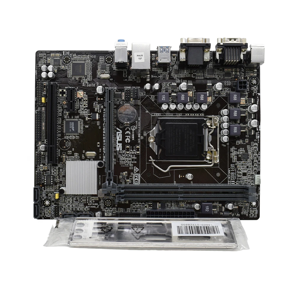 ASUS H110M-C/D520MT/DP_MB Used Motherboard, With LGA 1151 Socket for Core i3 6100, Supports 2x DIMM Max. 16GB DDR3, Micro ATX