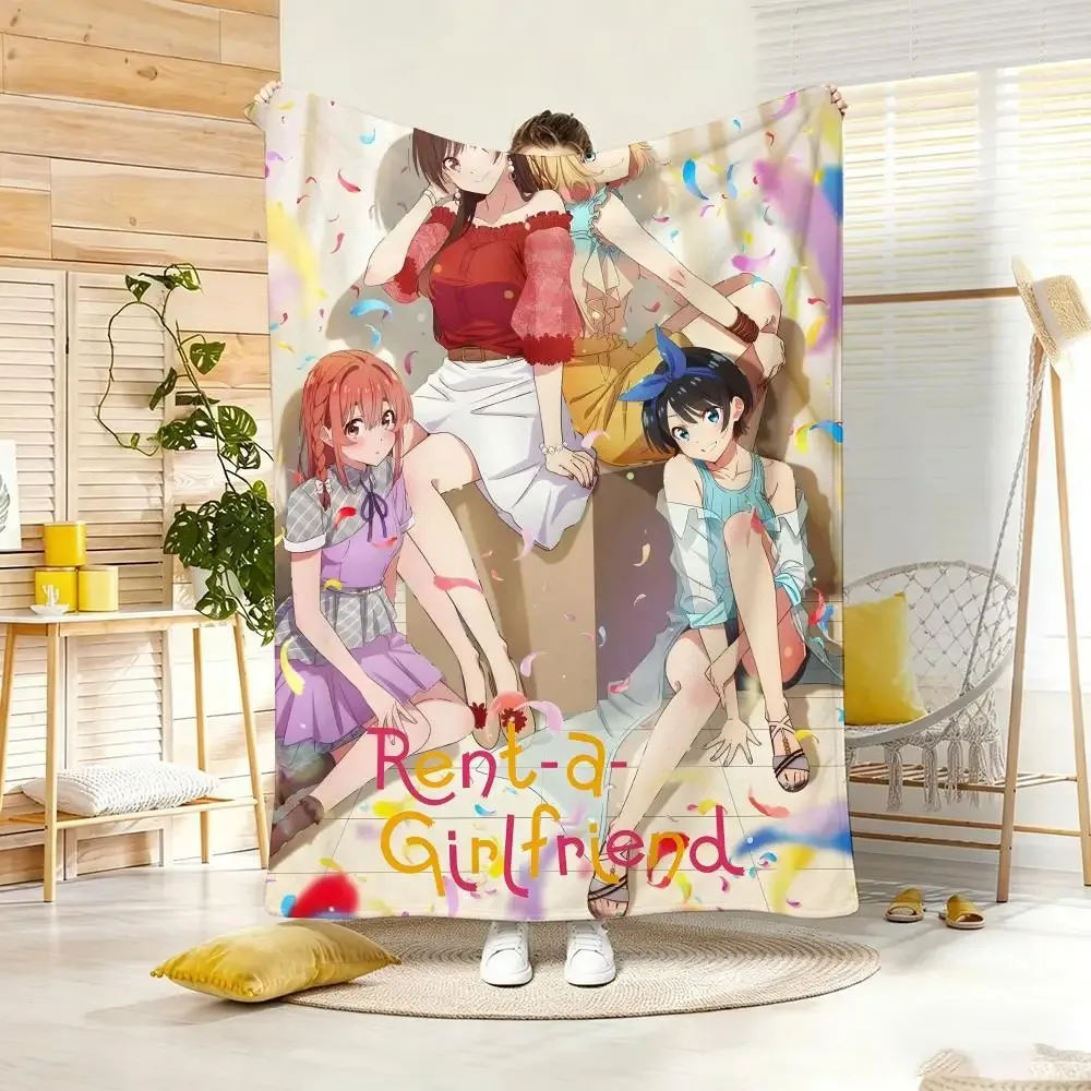 Comedy Anime R-rent a G-girlfriend Throw Lightweight  Flannel Blanket Soft Skin-friendly for Summer Cooling