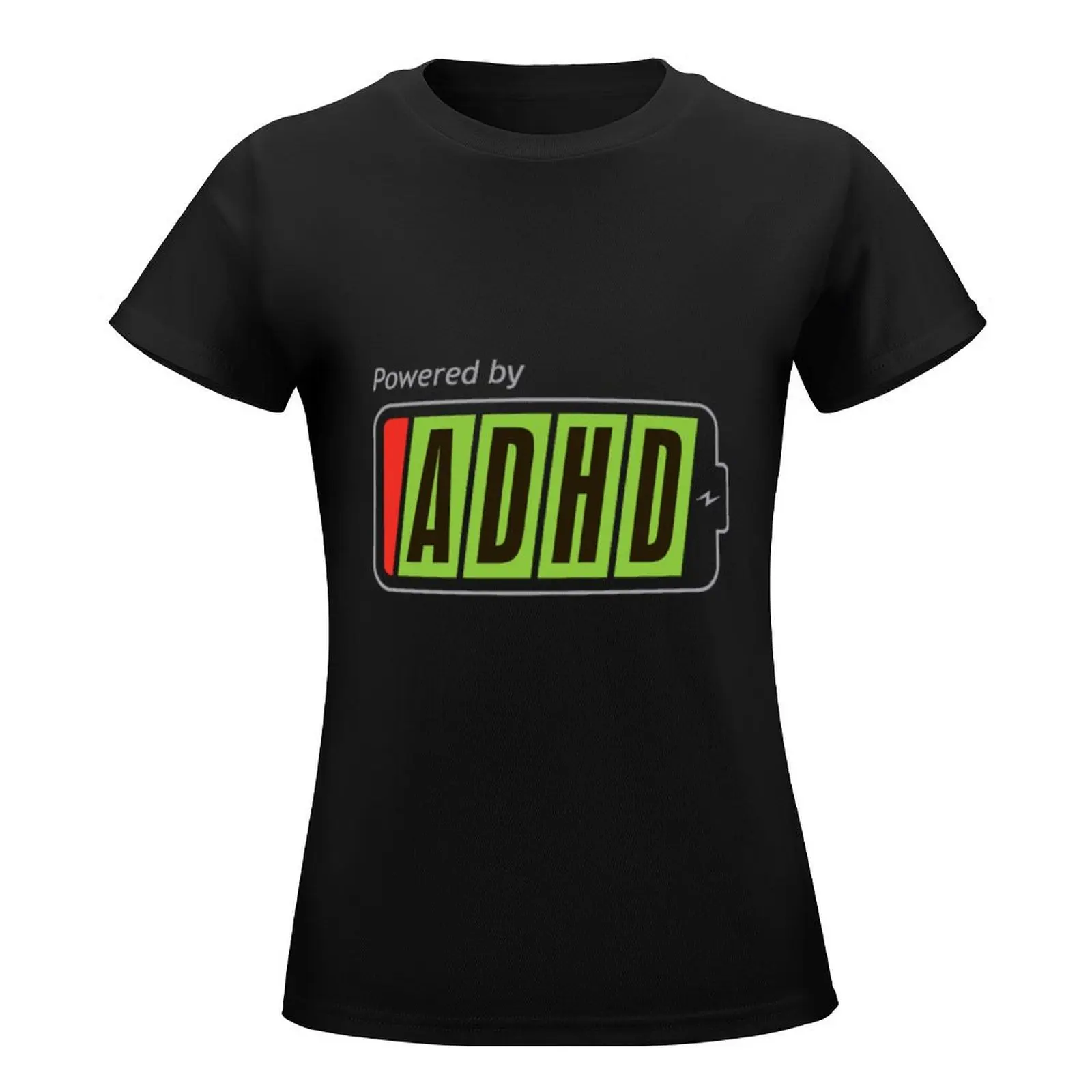 Powered By ADHD T-Shirt Aesthetic clothing hippie clothes t shirts for Women graphic