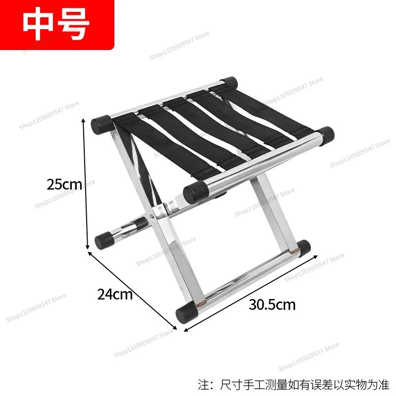 For Folding Stainless Steel Thick Stool Thickened Outdoor Home Portable BBQ Fishing