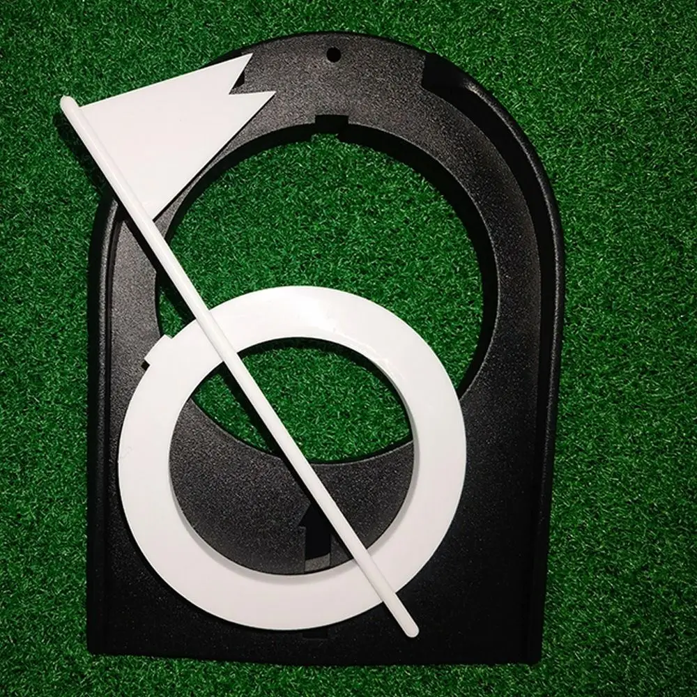 Putting Cup Golf Putting Disc with Hole Flag Removable Golf Putting Hole Cup Putting Accuracy Plastics