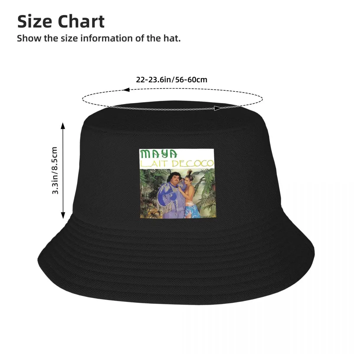 Maya Lait De Coco Print Bucket Hats Panama For Kids Bob Hats Autumn Fisherman Hats Summer Beach Fishing Unisex Caps