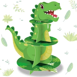 3-layer dinosaur Cupcake rack party decoration dinosaur themed dinosaur Jurassic dessert tower children's party birthday supplie