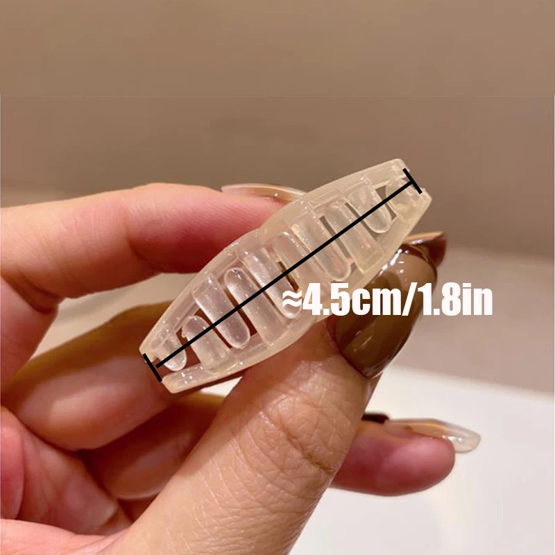 2/4 Stuks Leuke Effen Haar Klauw Krab Voor Meisjes Acryl Mini Haarspeld Mode Vrouwen Bang Barrette Cross clips Kleine Haaraccessoires