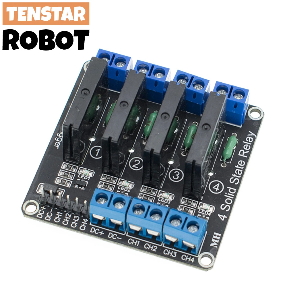 Low Level 5V 1 2 4 8 Channel Solid State Relay Module SSR G3MB-202P 240V 2A Output With Resistive Fuse For Arduino